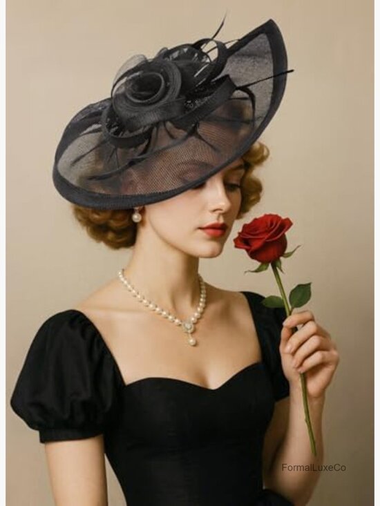 Feather Fascinator Hat with Hair Clip for Tea Party